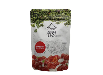 Зелений китайський чай із полуницею з вершками Feng Shui Strawberry & Cream 80 грамів 00272 фото