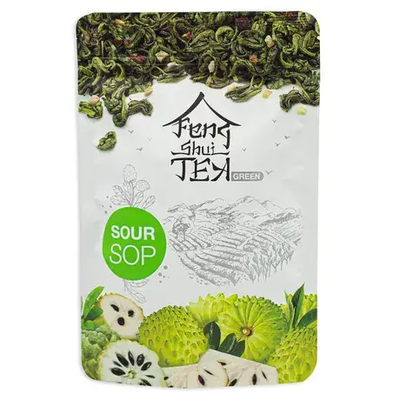 ЗЕЛЕНИЙ КИТАЙСЬКИЙ ЧАЙ ІЗ САУСЕПОМ FENG SHUI SOURSOP 80 ГРАМІВ  00273 фото