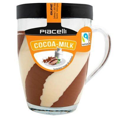 Шоколадна Паста Дуо Какао-Молоко Piacelli Cocoa Milk 300 г у чашці Австрія 00292 фото