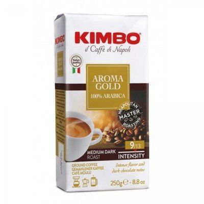 Кава мелена KIMBO AROMA GOLD 100% ARABICA 250 г 00082 фото