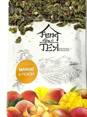 Чай зелений Feng Shui Tea Mango Peach з манго та персиком 80 г 00270 фото